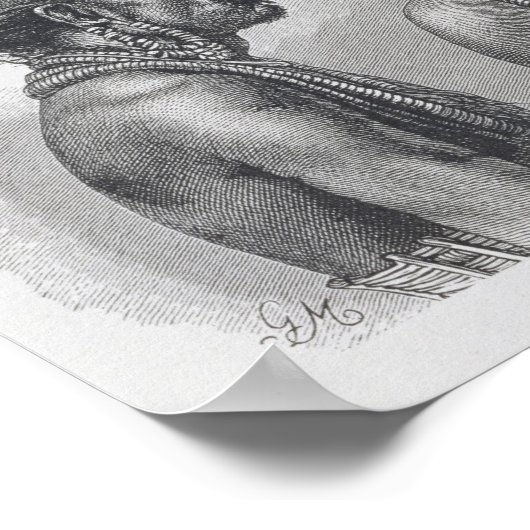 Man van de Ruk-eilanden Poster (Hoek)