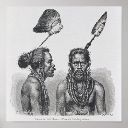 Man van de Ruk-eilanden Poster (Voorkant)