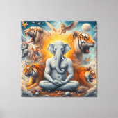man van de spirituele olifant canvas afdruk (Voorkant)