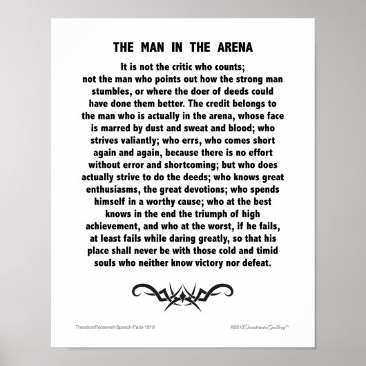 Man van de tattoo in arena poster (Voorkant)