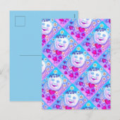 MAN VAN DE valentijn IN DE MOON, ZEER VEELEMATIGE  Feestdagenkaart (Voorkant / Achterkant)