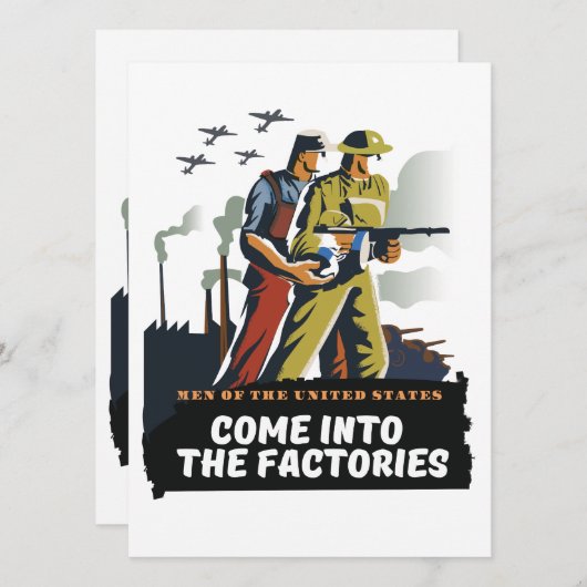 Man van de Verenigde Staten, WW2-poster (Voorkant / Achterkant)