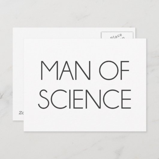 Man van de wetenschap briefkaart (Voorkant / Achterkant)