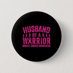 Man van een krijger borstkanker bewustzijn ronde button 5,7 cm