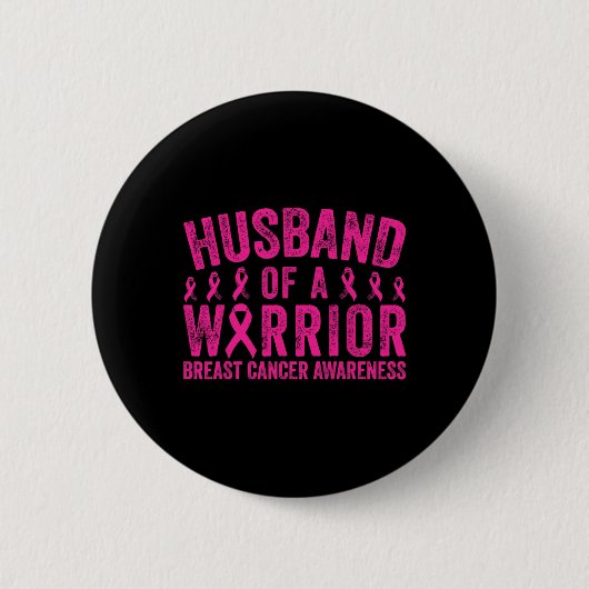 Man van een krijger borstkanker bewustzijn ronde button 5,7 cm (Voorkant)