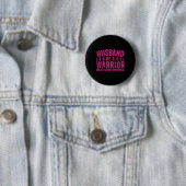 Man van een krijger borstkanker bewustzijn ronde button 5,7 cm (In situ)