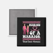Man van een krijger borstkanker bewustzijn vrouw magneet (Voorkant / Achterkant)