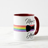 Man van Eer Bourgondië Bow Stropdas Koffie Mok (Voorkant rechts)