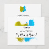 Man van eer zult u een voorstel zijn? uitnodiging briefkaart (Voorkant / Achterkant)