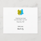 Man van eer zult u een voorstel zijn? uitnodiging briefkaart (Achterkant)