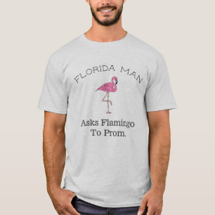 Man van Florida, "vraagt Flamingo aan Prom". T-shirt