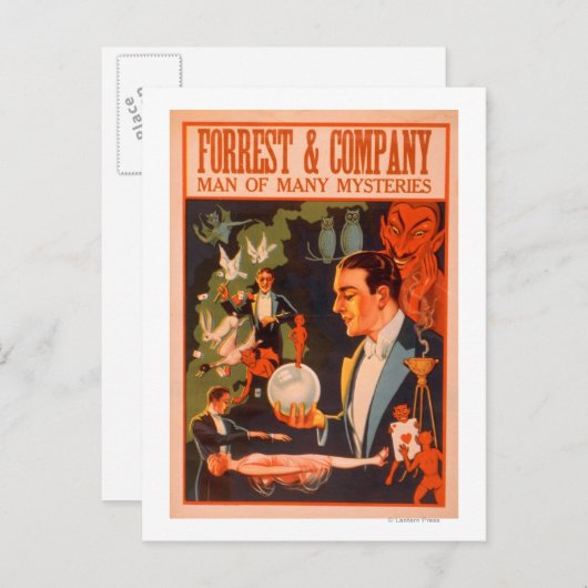 Man van forrest en bedrijf van vele mysteries Magi Briefkaart (Voorkant / Achterkant)