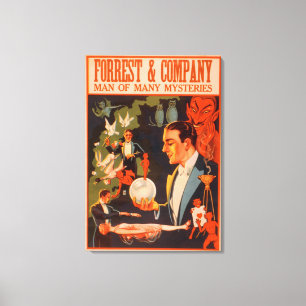 Man van forrest en bedrijf van vele mysteries Magi Canvas Afdruk