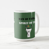 Man van geloof ...Geest van de wolf SHIRT Koffiemok (Voorkant rechts)