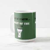 Man van geloof ...Geest van de wolf SHIRT Koffiemok (Voorkant links)