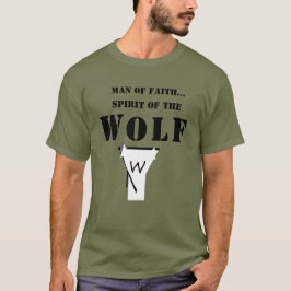 Man van geloof ...Geest van de wolf T-shirt