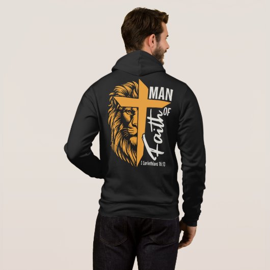 Man van geloof hoodie (Achterkant volledig)