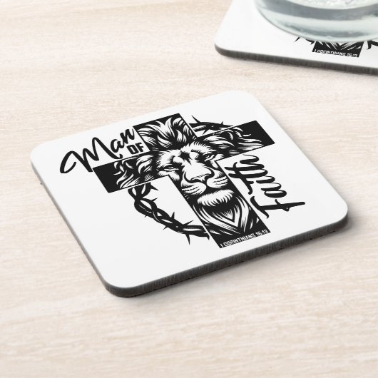 Man van Geloof Onderzetter Set [6 per set] (Linkerzijde)