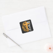 Man van geloof vierkante sticker (Envelop)