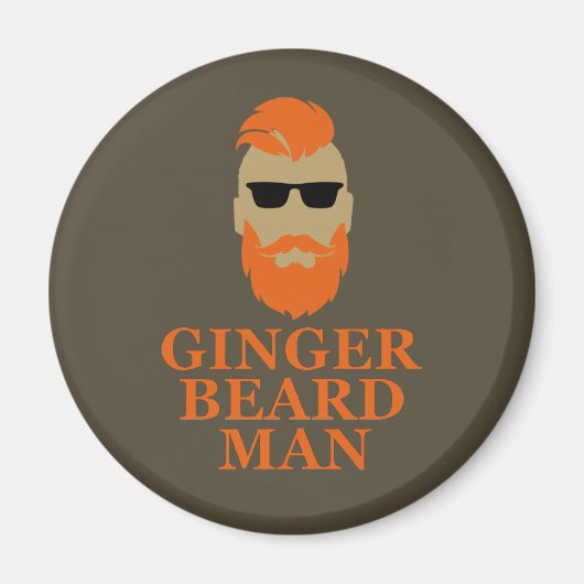 man van gemberbaard magneet (Voorkant)