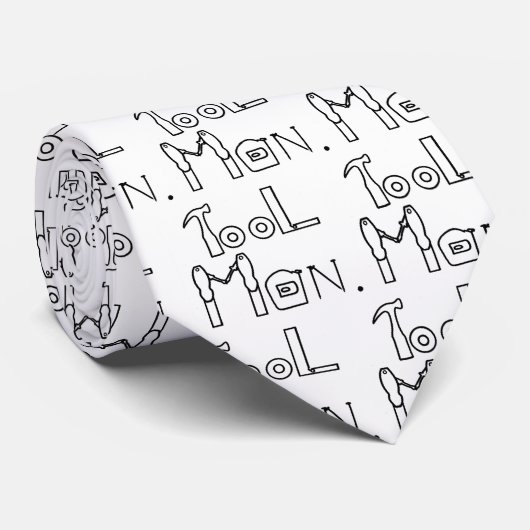 Man van gereedschap, gespeld met een tekening van  stropdas (Opgerold)