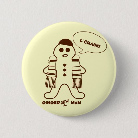 Man van Gingerjew Ronde Button 5,7 Cm (Voorkant)