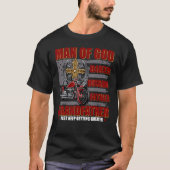 Man van God Biker Man Papa Ik blijf krijgen G T-shirt (Voorkant)