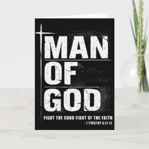 Man Van God Christelijke Papa Bijbelvers Timoteus Kaart