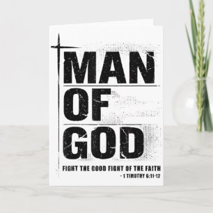 Man Van God Christelijke Vader Bijbelvers Timoteus Kaart