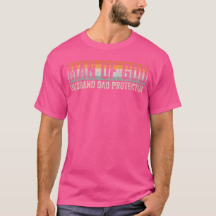 Man van God Echtgenoot Vader Beschermer Christelij T-shirt