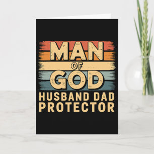 Man Van God Echtgenoot Vader Beschermer Vaderdag Kaart