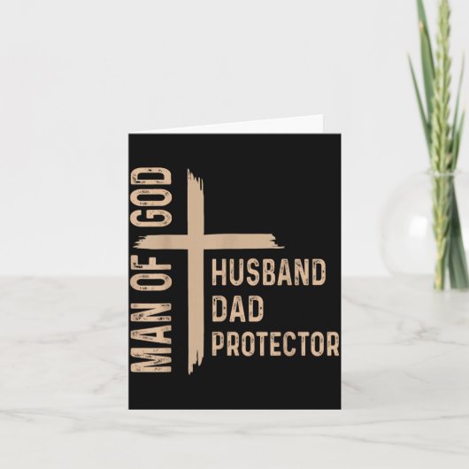 Man Van God Grappige Vaderdag Mannen Echtgenoot Va Kaart (Voorkant)