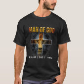 Man van God Husband pa PawPa Amerikaanse vlag T-shirt (Voorkant)
