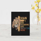 Man van God Husnd Daddy Beschermer Held Leeuw Vade Kaart (Gele Bloem)
