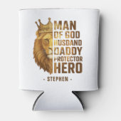 Man van God Lion Crown Design - Man, papa Blikjeskoeler (Voorkant)
