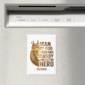Man van God Lion Crown Design - Man, papa Magneet (Insitu (Vaatwasser))