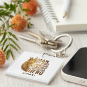 Man van God Lion Crown Design - Man, papa Sleutelhanger (Voorkant Rechts)