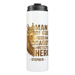 Man van God Lion Crown Design - Man, papa Thermosbeker