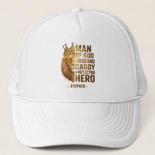 Man van God Lion Crown Design - Man, papa Trucker Pet