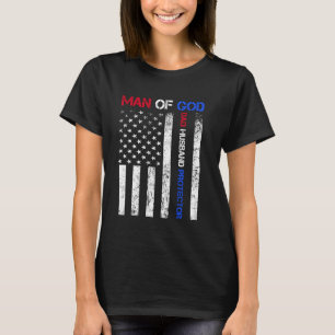 Man van God Vader Man Beschermer Christelijke Vade T-shirt