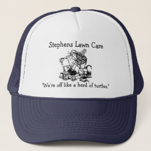 man van grasmaaier, Stephens Lawn Care... - Gepers Trucker Pet