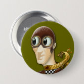 Man van handeling (PIN) Ronde Button 7,6 Cm (Voorkant /achterkant)