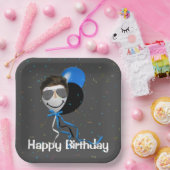 Man van het Birthday-feest op de ballon Papieren Bordje (Feest)