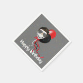 Man van het Birthday-feest op de ballon Servet (Hoek)