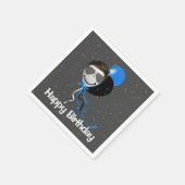 Man van het Birthday-feest op de ballon Servet (Hoek)