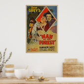 Man van het bos ~ Randolph Scott ~ Verna Hillie Poster (Keuken)