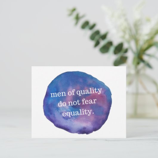 Man van het Briefkaart van de Kwaliteit (Staand voorkant)