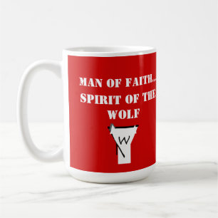 Man van het geloof ...Geest van de Wolf TRUI Koffiemok