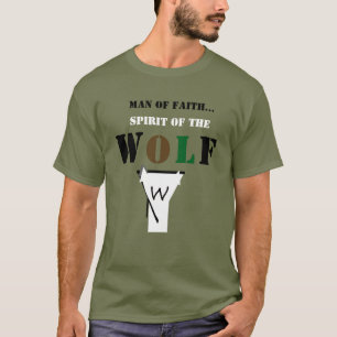 Man van het geloof ...Geest van het wolfshemd T-shirt