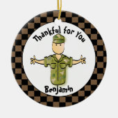 Man van het leger Persoonlijke Gift - Funny Gift V Keramisch Ornament (Voorkant)